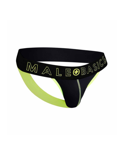 Jockstrap NEON MaleBasics Noir-Jaune  Couleur principale:Noir Couleur secondaire:Jaune