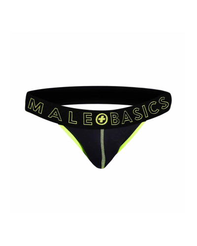 Jockstrap NEON MaleBasics Noir-Jaune  Couleur principale:Noir Couleur secondaire:Jaune