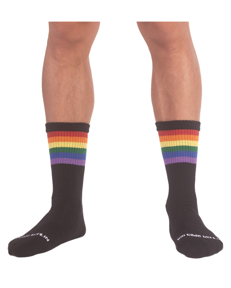 Chaussettes noires PRIDE GYM Rainbow  Couleur principale:Noir
