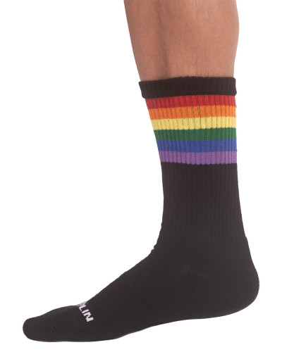 Chaussettes noires PRIDE GYM Rainbow  Couleur principale:Noir