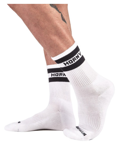 Chaussettes HORNY Fetish Half Socks  Couleur principale:Blanc