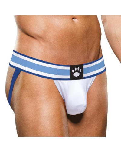 Jockstrap Jock Prowler Blanc-Bleu  Couleur principale:Blanc Couleur secondaire:Bleu