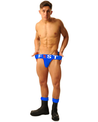 Jockstrap Fist Logo Bleu  Couleur principale:Bleu
