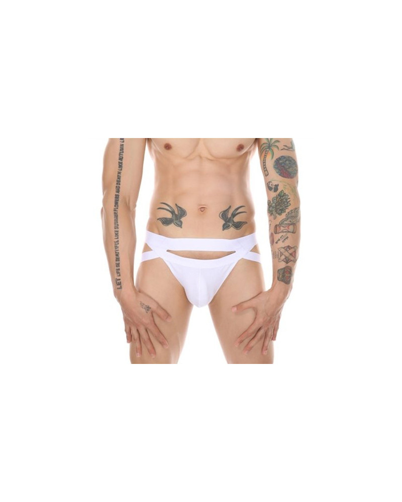 Jockstrap Mario Blanc  Couleur principale:Blanc