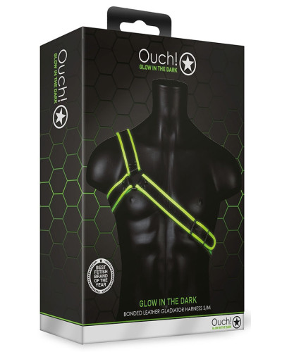Harnais phosphorescent Gladiator Glow Noir-Vert Neon  Couleur principale:Noir Couleur secondaire:Vert