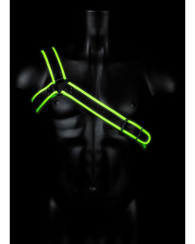 Harnais phosphorescent Gladiator Glow Noir-Vert Neon  Couleur principale:Noir Couleur secondaire:Vert