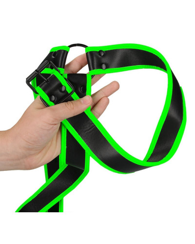 Harnais phosphorescent Gladiator Glow Noir-Vert Neon  Couleur principale:Noir Couleur secondaire:Vert