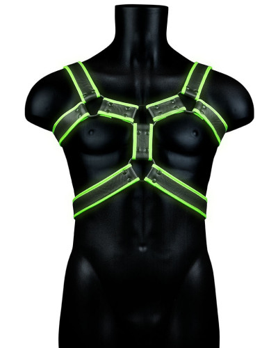 Harnais phosphorescent Glow Body Noir  Couleur principale:Noir
