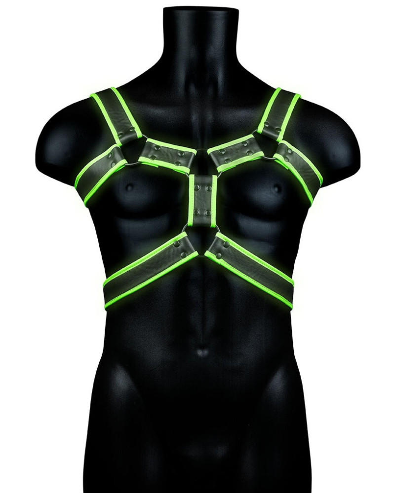 Harnais phosphorescent Glow Body Noir  Couleur principale:Noir