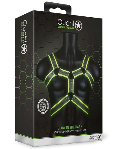 Harnais phosphorescent Glow Body Noir  Couleur principale:Noir