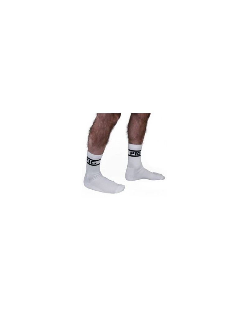 Chaussettes blanches PIG x 2 Paires  Couleur principale:Blanc