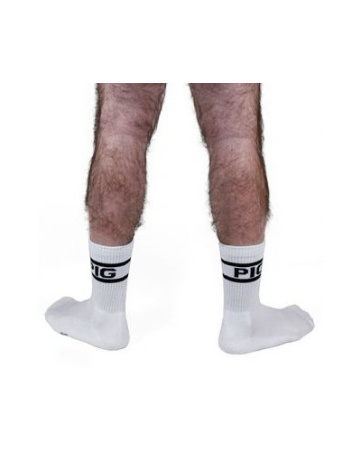 Chaussettes blanches PIG x 2 Paires  Couleur principale:Blanc
