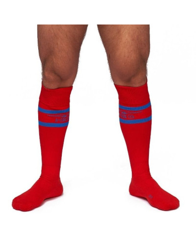 Chaussettes hautes Urban Football Socks Rouge-Bleu  Couleur principale:Rouge Couleur secondaire:Bleu