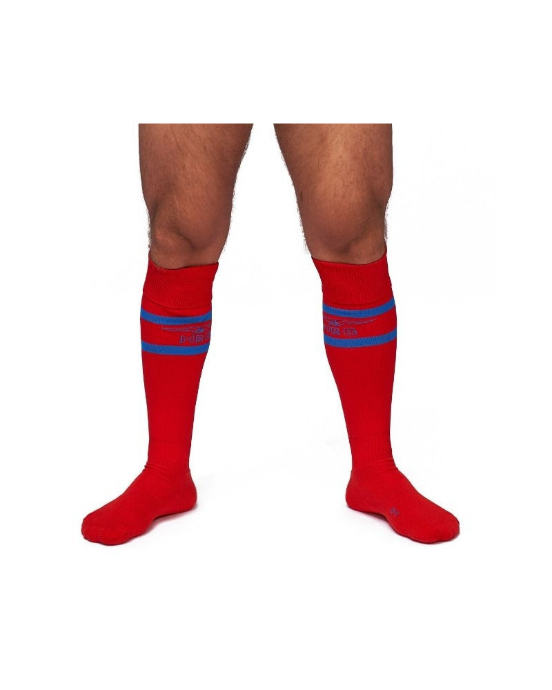 Chaussettes hautes Urban Football Socks Rouge-Bleu  Couleur principale:Rouge Couleur secondaire:Bleu