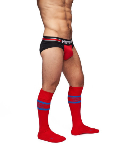 Chaussettes hautes Urban Football Socks Rouge-Bleu  Couleur principale:Rouge Couleur secondaire:Bleu