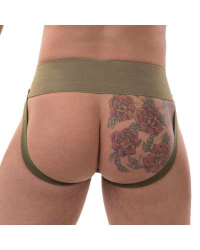 Jockstrap Sergey Pop Kaki  Couleur principale:Kaki Composition:coton (95%) - élasthanne (5%)