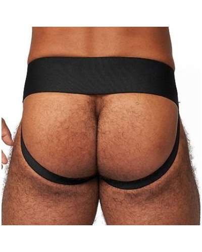 Jockstrap en cuir Mister B Noir-Rouge  Couleur principale:Noir Couleur secondaire:Rouge