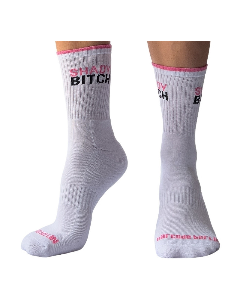 Chaussettes blanches Shady Bitch Barcode  Couleur principale:Blanc