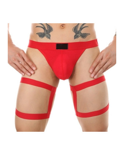 String avec bandes élastiques Clelio Rouge  Couleur principale:Rouge