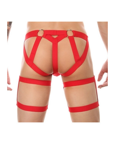 String avec bandes élastiques Clelio Rouge  Couleur principale:Rouge
