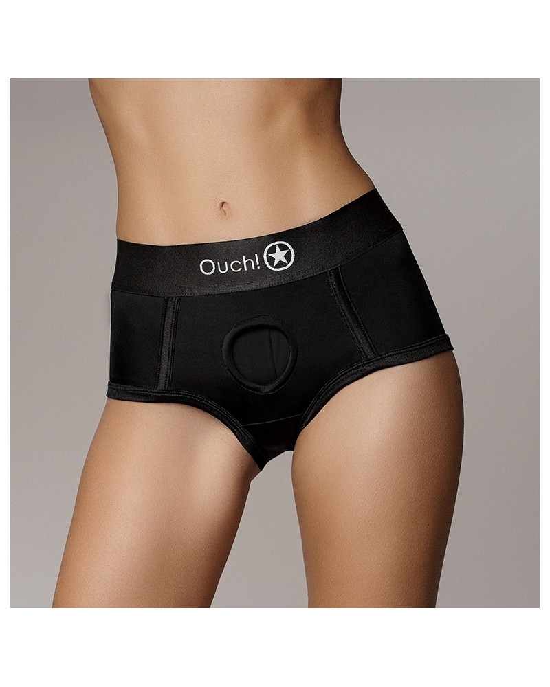Culotte vibrante Strap-On Brief Noire  Couleur principale:Noir