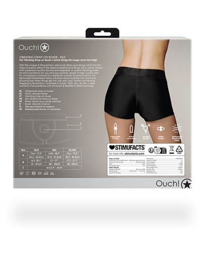 Boxer vibrant STRAP-ON BOXER Noir  Couleur principale:Noir