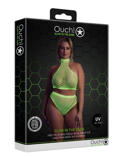 Ensemble Bustier et Culotte Filet Vert Fluo  Couleur principale:Vert