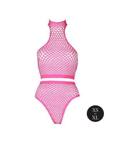 Ensemble Bustier et Culotte Filet Rose Fluo  Couleur principale:Rose