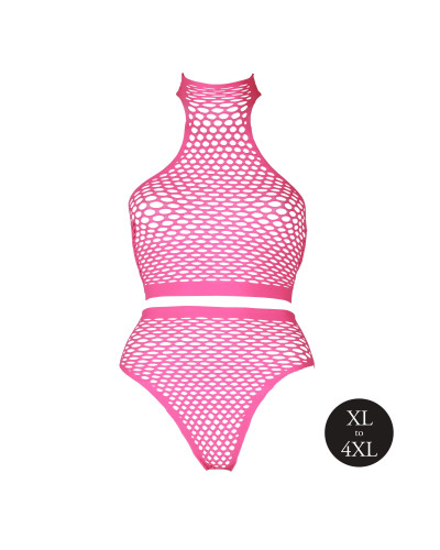 Ensemble Bustier et Culotte Filet Rose Fluo  Couleur principale:Rose