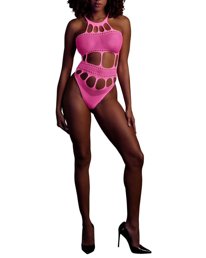 Body à encolure grecque Rose Fluo  Couleur principale:Rose
