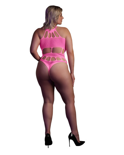 Body à encolure grecque Rose Fluo  Couleur principale:Rose