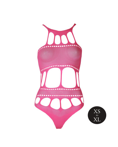 Body à encolure grecque Rose Fluo  Couleur principale:Rose