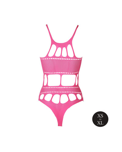 Body à encolure grecque Rose Fluo  Couleur principale:Rose