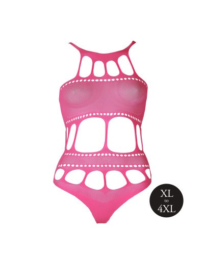 Body à encolure grecque Rose Fluo  Couleur principale:Rose