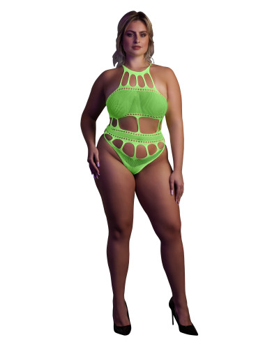 Body à encolure grecque Vert Fluo  Couleur principale:Vert