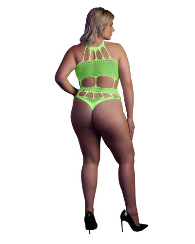 Body à encolure grecque Vert Fluo  Couleur principale:Vert