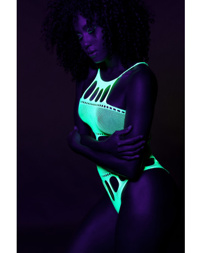 Body à encolure grecque Vert Fluo  Couleur principale:Vert