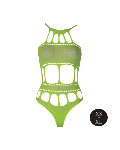 Body à encolure grecque Vert Fluo  Couleur principale:Vert