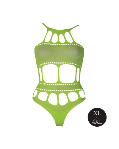 Body à encolure grecque Vert Fluo  Couleur principale:Vert