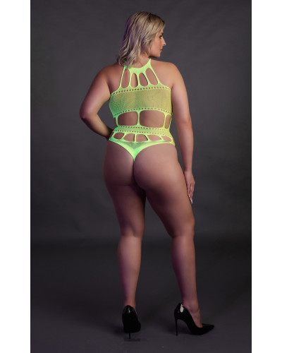 Body à encolure grecque Vert Fluo  Couleur principale:Vert