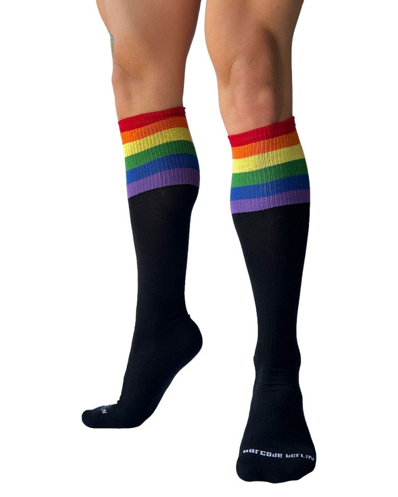 Chaussettes hautes Pride Football Noires  Couleur principale:Noir