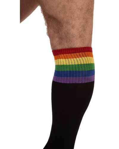 Chaussettes hautes Pride Football Noires  Couleur principale:Noir