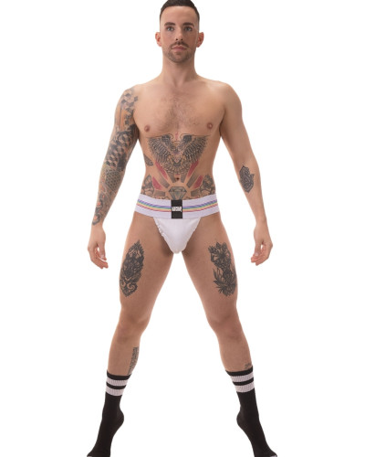 Jockstrap Proud Boy Blanc  Couleur principale:Blanc