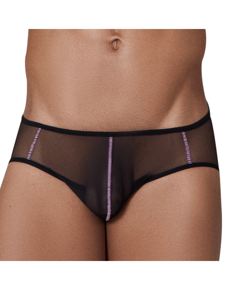 Jockstrap transparent Hunch Noir-Violet  Couleur principale:Noir Couleur secondaire:Violet