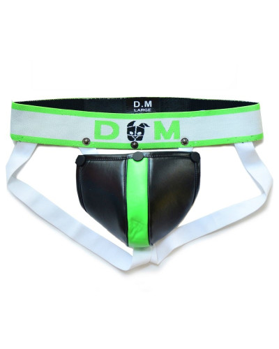 Jockstrap Neo Dungeon Noir-Vert fluo  Couleur principale:Noir Couleur secondaire:Vert