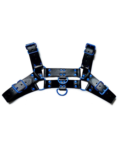 Harnais Fetish Oros Noir-Bleu Taille:TU Taille Unique Couleur principale:Noir Couleur secondaire:Bleu