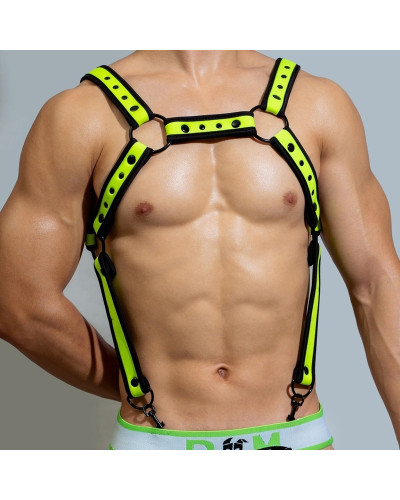 Harnais en néoprène Neo Chest Noir-Vert fluo Taille:TU Taille Unique Couleur principale:Noir Couleur secondaire:Vert