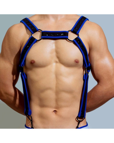 Harnais en néoprène Neo Chest Noir-Bleu Taille:TU Taille Unique Couleur principale:Noir Couleur secondaire:Bleu