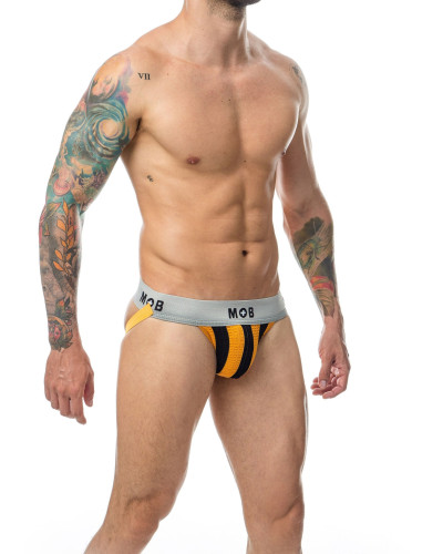 Jockstrap Mob Classic Noir-Orange  Couleur principale:Noir Couleur secondaire:Orange