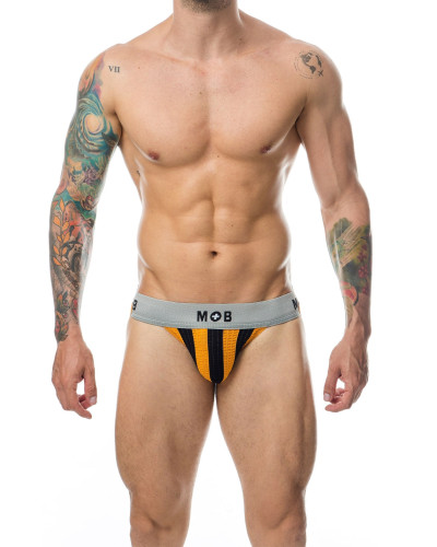 Jockstrap Mob Classic Noir-Orange  Couleur principale:Noir Couleur secondaire:Orange
